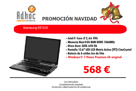 portatil samsung RF510 568€